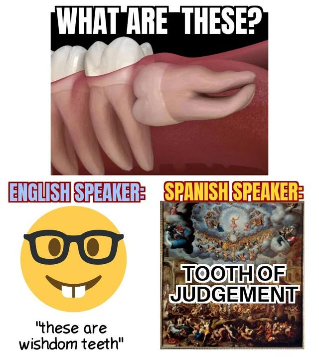 Let he who is without sin, throw the first tooth